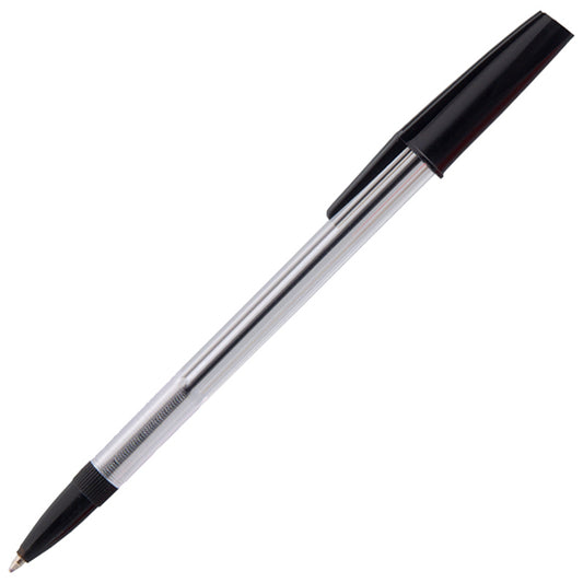 ValueX White Box Ballpoint Pen 1.0mm Tip 0.7mm Line Black (Pack 50) - 0052501/NB - NWT FM SOLUTIONS - YOUR CATERING WHOLESALER