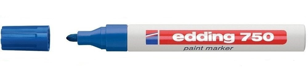 edding 750 Paint Marker Bullet Tip 2-4mm Line Blue (Pack 10) - 4-750003 - NWT FM SOLUTIONS - YOUR CATERING WHOLESALER