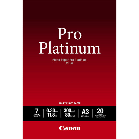 Canon PT-101 A3 Photo Paper 20 Sheets - 2768B017 - NWT FM SOLUTIONS - YOUR CATERING WHOLESALER