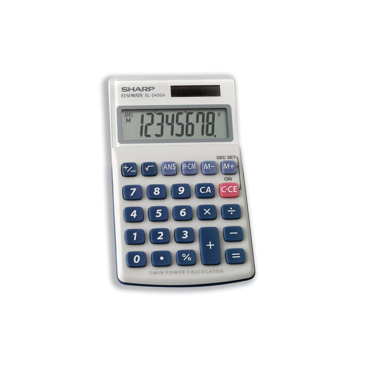 Sharp EL240SAB 8 Digit Handheld Calculator Grey SH-EL240SAB