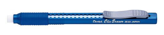 Pentel Clic Eraser Pen White with Transparent Blue Barrel (Pack 12) - ZE11T-C - NWT FM SOLUTIONS - YOUR CATERING WHOLESALER