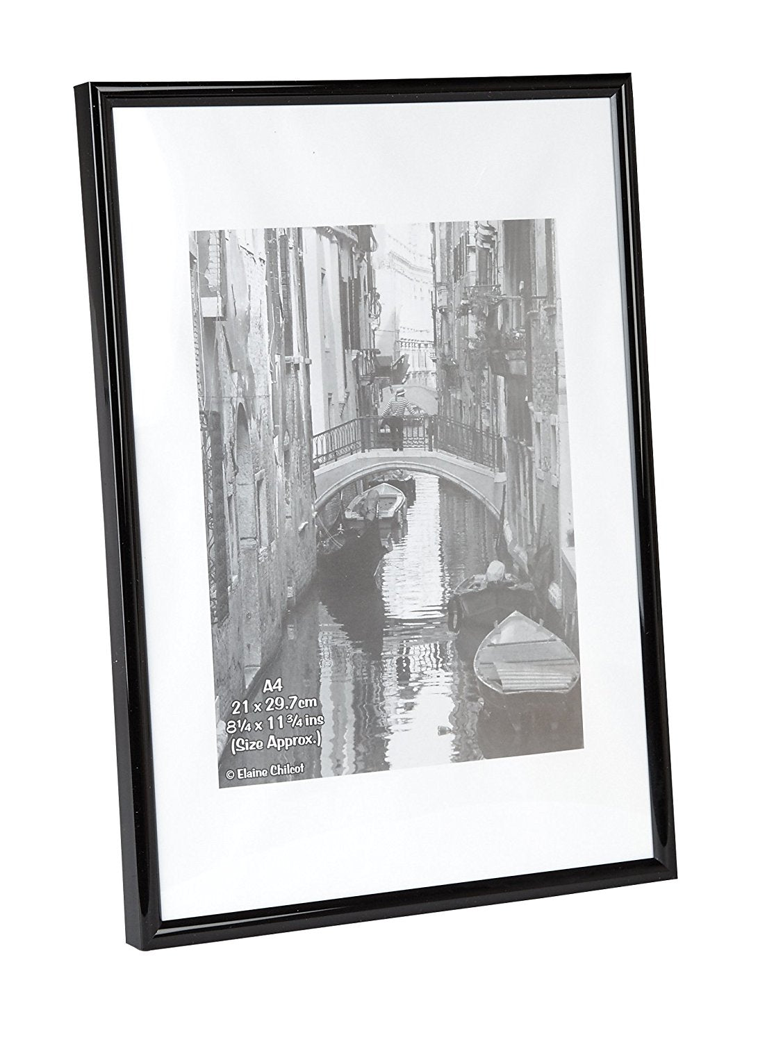 Photo Album Co A4 Certificate Frame Plastic Black - A4MARBLK-NG - NWT FM SOLUTIONS - YOUR CATERING WHOLESALER