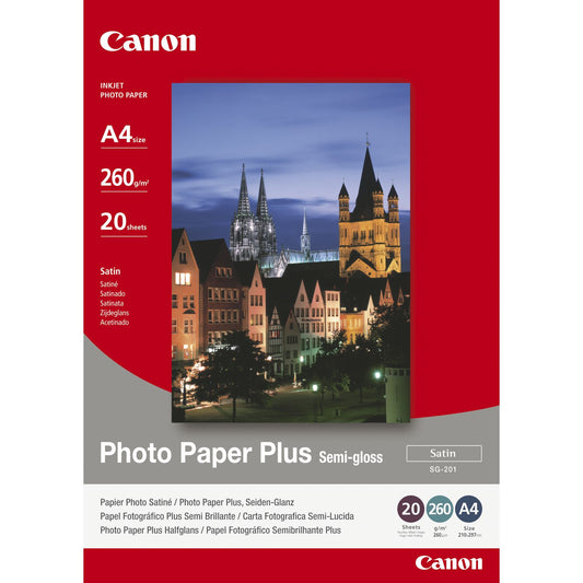 Canon SG-201 A4 Semi Glossy Photo Paper 20 Sheets - 1686B021 - NWT FM SOLUTIONS - YOUR CATERING WHOLESALER
