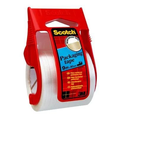 Scotch Fibre Reinforced 48mm x 9m Tape (1 Roll) in Hand Dispenser White 7000048101 - NWT FM SOLUTIONS - YOUR CATERING WHOLESALER