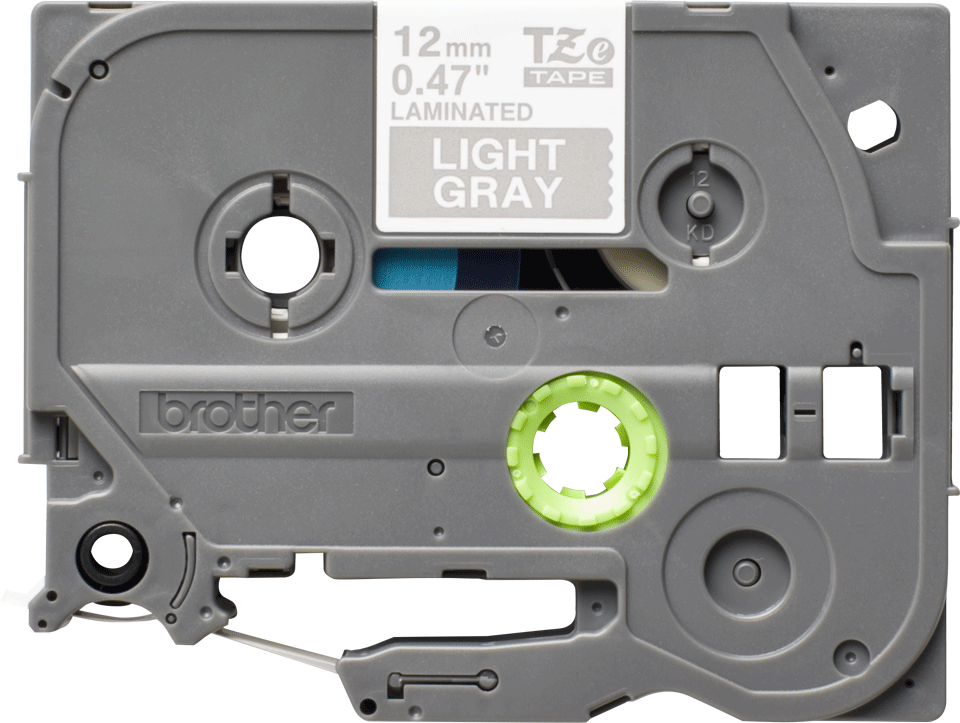 Brother White On Light Grey Label Tape 12mm x 5m - TZEMQL35