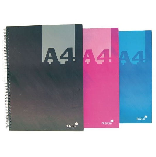 Silvine Luxpad A4 Wirebound Hard Cover Notebook 140 Pages Assorted Colours (Pack 6) - THBA4AC - NWT FM SOLUTIONS - YOUR CATERING WHOLESALER
