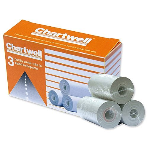 Chartwell Digital Tachograph Rolls (Pack 3) - DPROLLZ - NWT FM SOLUTIONS - YOUR CATERING WHOLESALER