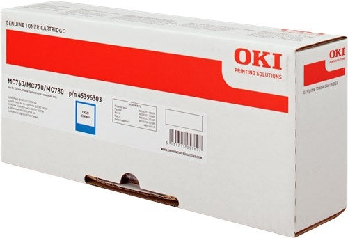 OKI Cyan Toner Cartridge 6K pages - 45396303 - NWT FM SOLUTIONS - YOUR CATERING WHOLESALER