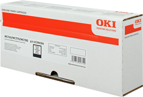OKI Black Toner Cartridge 8K pages - 45396304 - NWT FM SOLUTIONS - YOUR CATERING WHOLESALER