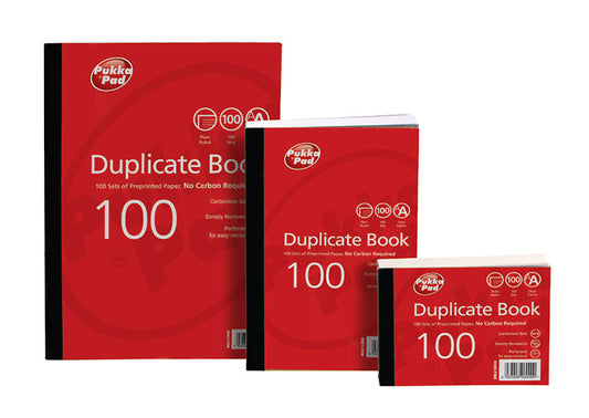 ValueX 105x130mm Duplicate Book Carbonless Ruled 1-100 Taped Cloth Binding 100 Sets (Pack 5) - 6900-FRM - NWT FM SOLUTIONS - YOUR CATERING WHOLESALER