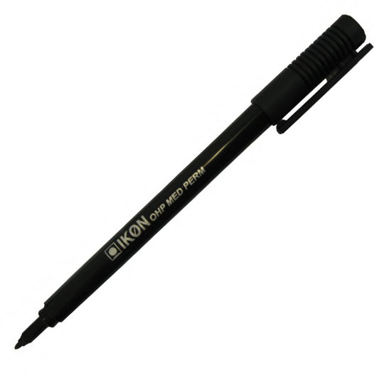 ValueX OHP Pen Permanent Medium 0.7mm Line Black (Pack 10) - 742501 - NWT FM SOLUTIONS - YOUR CATERING WHOLESALER