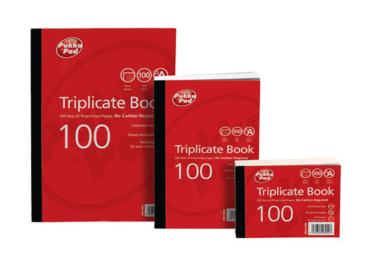 ValueX 105x130mm Triplicate Book Carbonless Ruled 1-100 Taped Cloth Binding 100 Sets (Pack 5) - 6904-FRM - NWT FM SOLUTIONS - YOUR CATERING WHOLESALER