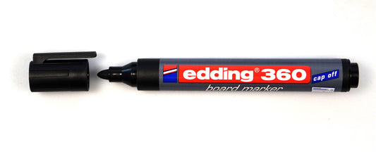 edding 360 Whiteboard Marker Bullet Tip 1.5-3mm Line Black (Pack 10) - 4-360001 - NWT FM SOLUTIONS - YOUR CATERING WHOLESALER
