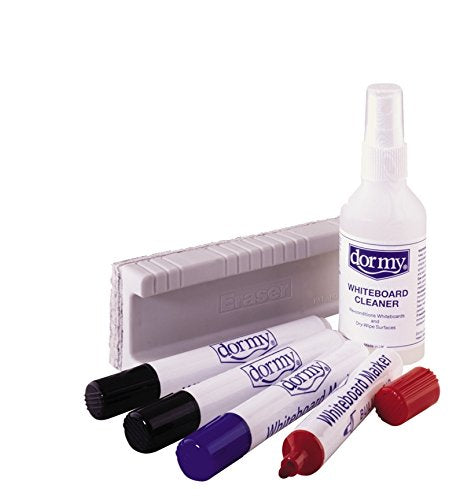 ValueX Whiteboard Kit with 4 Whiteboard Markers Eraser and Cleaning Fluid - 11493 - NWT FM SOLUTIONS - YOUR CATERING WHOLESALER