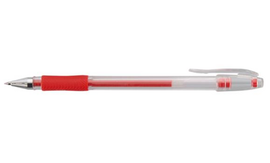ValueX Gel Stick Pen Rubber Grip Rollerball Pen 0.5mm Line Red (Pack 10) - K2-02 - NWT FM SOLUTIONS - YOUR CATERING WHOLESALER