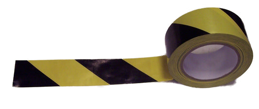 ValueX Lane Marking Tape 50mmx33m Black/Yellow - 22134 - NWT FM SOLUTIONS - YOUR CATERING WHOLESALER