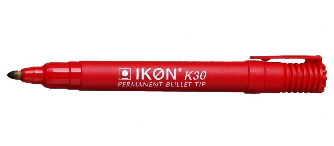 ValueX Permanent Marker Bullet Tip 2mm Line Red (Pack 10) - K30-02 - NWT FM SOLUTIONS - YOUR CATERING WHOLESALER