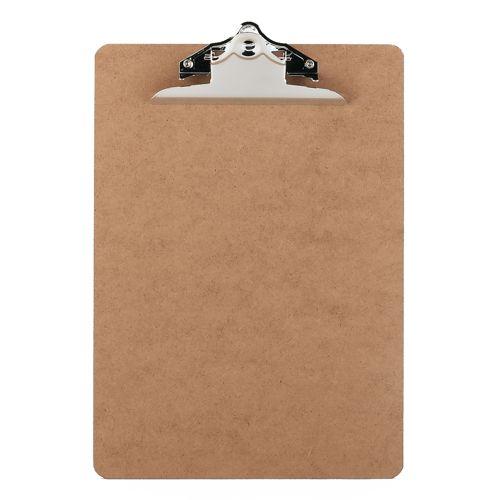 ValueX Hardboard Clipboard A4 Portrait Brown - 881800 - NWT FM SOLUTIONS - YOUR CATERING WHOLESALER