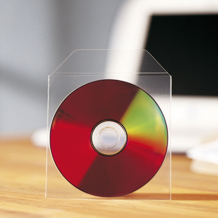 ValueX CD/DVD Pocket Polyprpylene Non-Adhesive Clear (Pack 25) - 10291