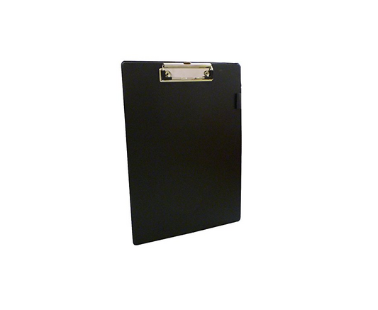 ValueX Standard Clipboard PVC Cover A4 Black - 881601 - NWT FM SOLUTIONS - YOUR CATERING WHOLESALER