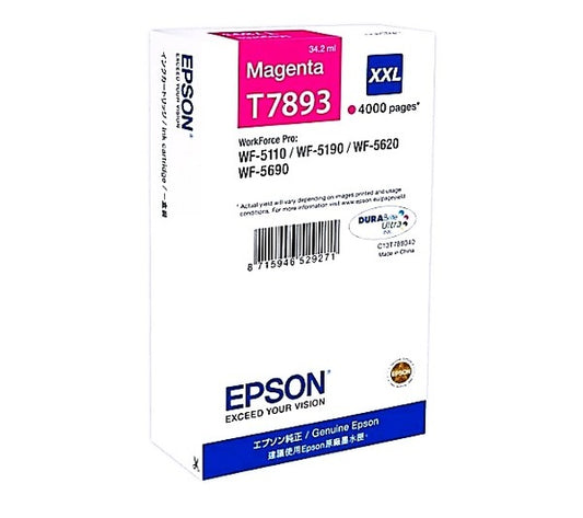 Epson T7893XXL Magenta High YieId Ink Cartridge 34ml - C13T789340 - NWT FM SOLUTIONS - YOUR CATERING WHOLESALER