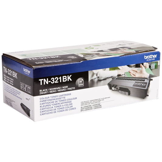 Brother Black Toner Cartridge 2.5k pages - TN321BK - NWT FM SOLUTIONS - YOUR CATERING WHOLESALER
