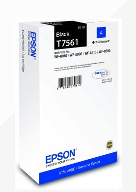 Epson T7561 Black Ink Cartridge 50ml - C13T756140 - NWT FM SOLUTIONS - YOUR CATERING WHOLESALER