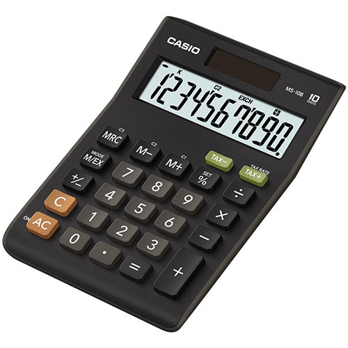 Casio MS-10B 10 Digit Desktop Calculator Black MS-10B-S-EC - NWT FM SOLUTIONS - YOUR CATERING WHOLESALER