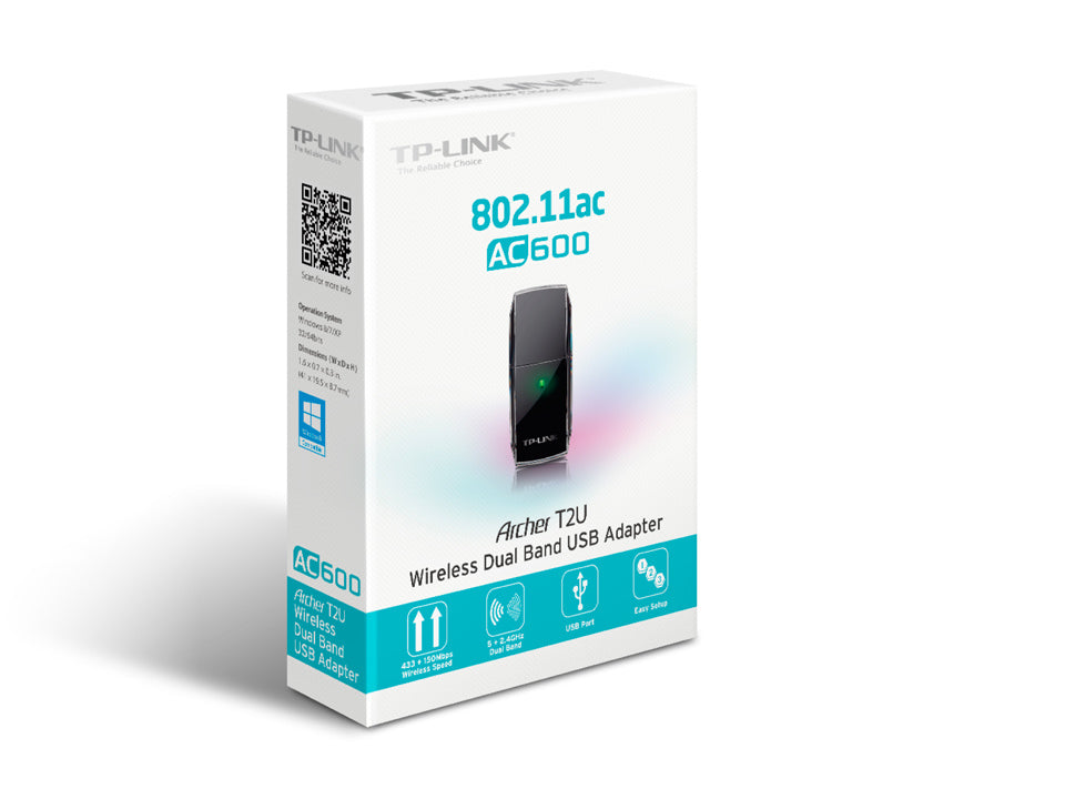 TP Link AC600 600Mbits Dual Band Wireless USB Adapter Black