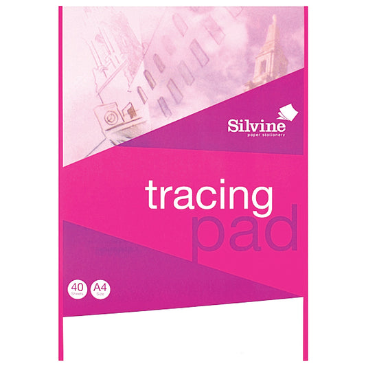 Silvine A4 Tracing Pad 63gsm 40 Sheets (Pack 6) - A4T - NWT FM SOLUTIONS - YOUR CATERING WHOLESALER