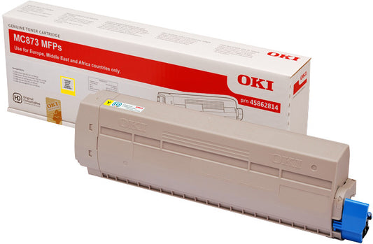 OKI Yellow Toner Cartridge 10K pages - 45862814 - NWT FM SOLUTIONS - YOUR CATERING WHOLESALER