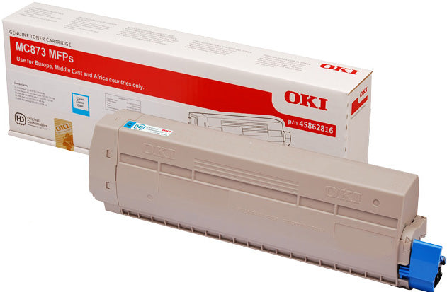 OKI Cyan Toner Cartridge 10K pages - 45862816 - NWT FM SOLUTIONS - YOUR CATERING WHOLESALER
