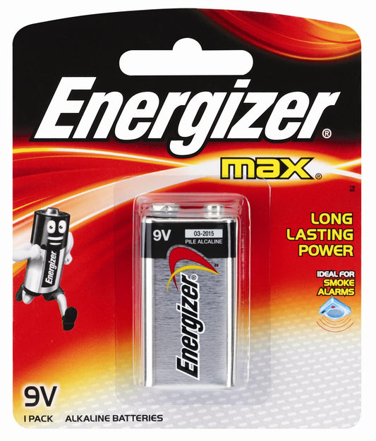 Energizer Max 9V Alkaline Batteries (Pack 1) - E301531800 - NWT FM SOLUTIONS - YOUR CATERING WHOLESALER
