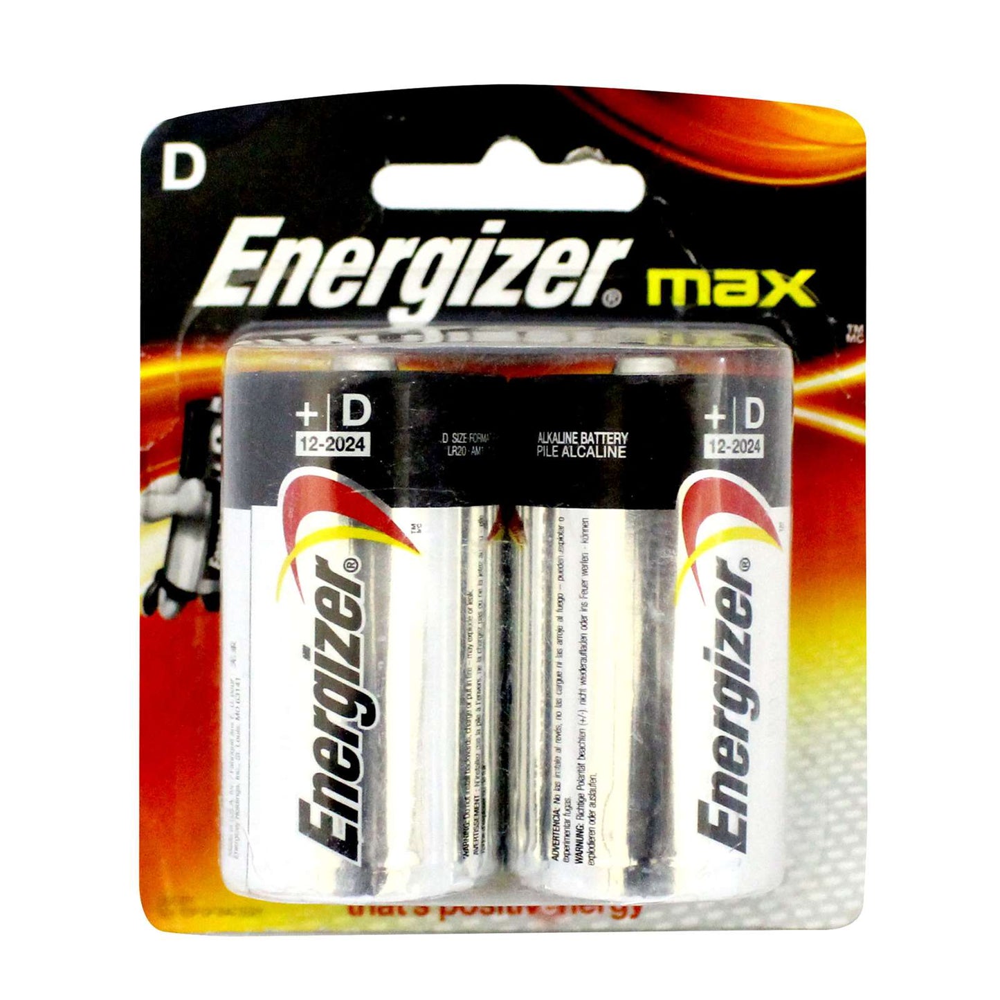 Energizer Max D Alkaline Batteries (Pack 2) - E300838300 - NWT FM SOLUTIONS - YOUR CATERING WHOLESALER