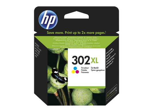 HP 302XL Tricolour Standard Capacity Ink Cartridge 300 pages 8ml - F6U67AE - NWT FM SOLUTIONS - YOUR CATERING WHOLESALER