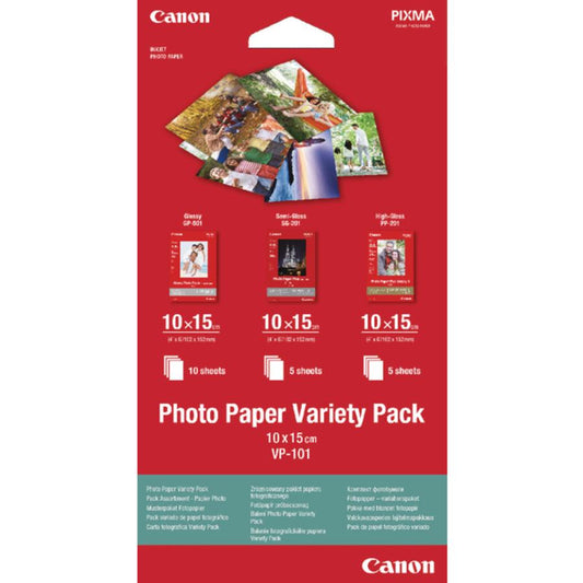 Canon VP-101 Photo Paper Variety Pack 10cm x 15cm 20 sheets - 0775B078 - NWT FM SOLUTIONS - YOUR CATERING WHOLESALER