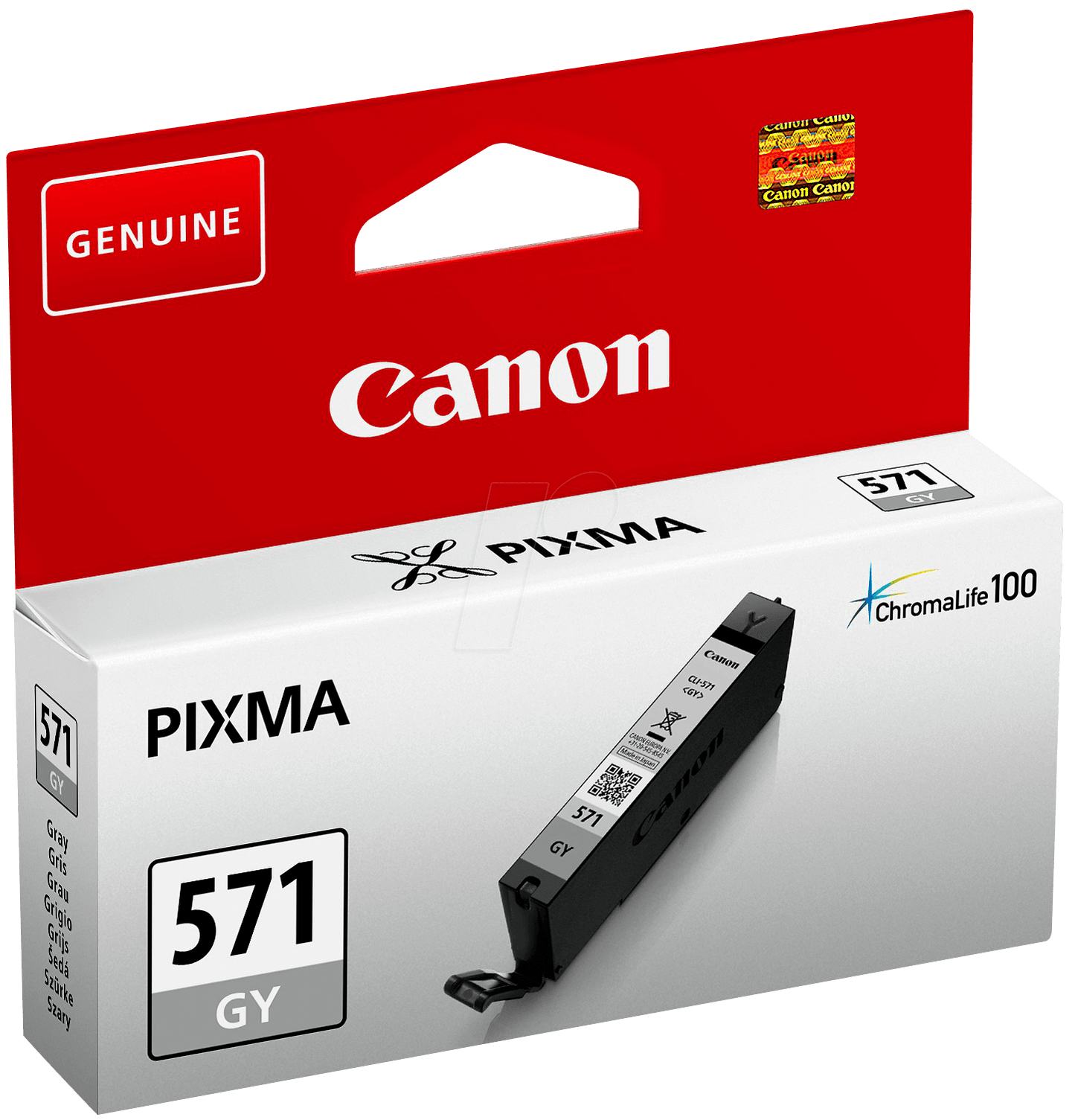 Canon CLI571GY Grey Standard Capacity Ink Cartridge 7ml - 0389C001 - NWT FM SOLUTIONS - YOUR CATERING WHOLESALER