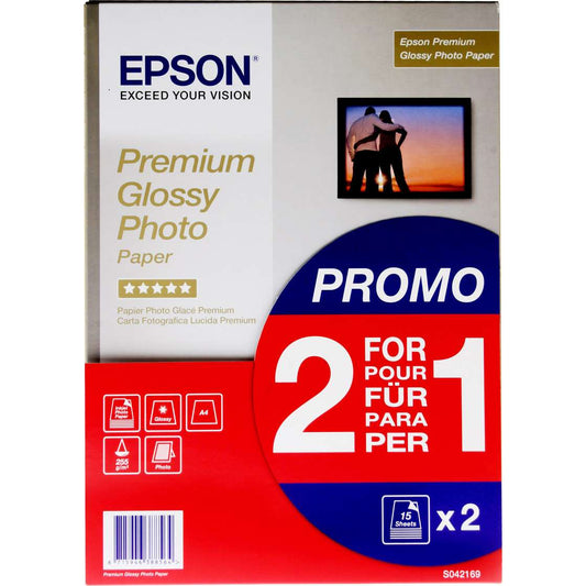 Epson A4 Glossy Photo Paper 2 x 15 Sheets - C13S042169 - NWT FM SOLUTIONS - YOUR CATERING WHOLESALER