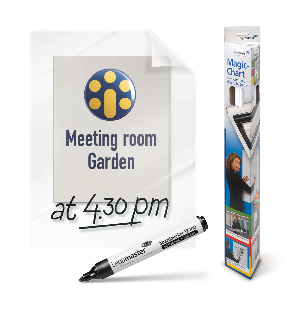Legamaster Magic Chart Whiteboard Sheets 600x800mm Clear 25 Sheets per Roll - 7-159300 - NWT FM SOLUTIONS - YOUR CATERING WHOLESALER