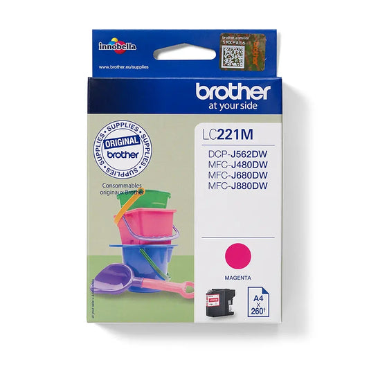 Brother Magenta Ink Cartridge 4ml - LC221M - NWT FM SOLUTIONS - YOUR CATERING WHOLESALER