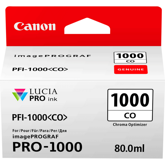 Canon PFI1000CO Chroma Optimiser Standard Capacity Ink Cartridge 80ml - 0556C001 - NWT FM SOLUTIONS - YOUR CATERING WHOLESALER