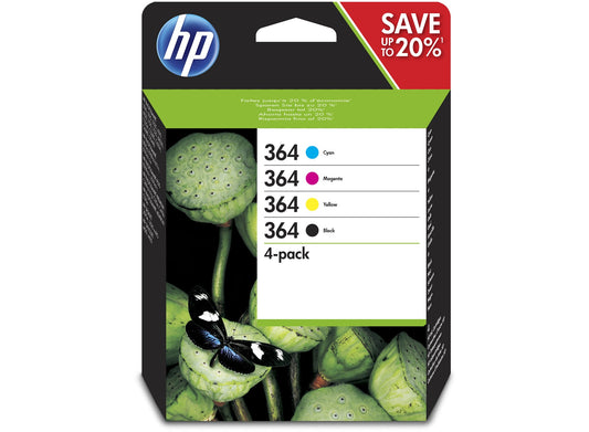 HP 364 Black and Colour Standard Capacity Ink Cartridge 6ml 3x 3ml Multipack - N9J73AE - NWT FM SOLUTIONS - YOUR CATERING WHOLESALER