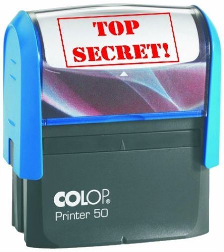 Colop P50 Self Inking Word Stamp TOP SECRET 68x29mm Red Ink - C144791TOP - NWT FM SOLUTIONS - YOUR CATERING WHOLESALER