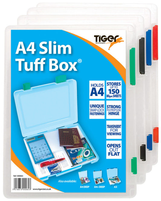 Tiger Tuff Box Polypropylene A4 Slim - 300065 - NWT FM SOLUTIONS - YOUR CATERING WHOLESALER