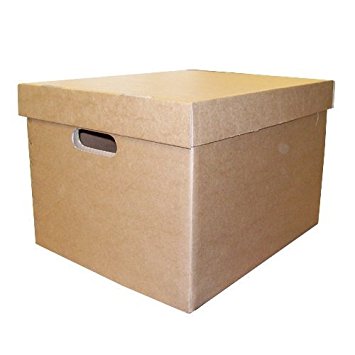 ValueX Archive/Storage Box and Lid 405x337x285mm Brown (Pack 10) - 220593 - NWT FM SOLUTIONS - YOUR CATERING WHOLESALER