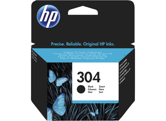HP 304 Black Standard Capacity Ink Cartridge 4ml - N9K06AE - NWT FM SOLUTIONS - YOUR CATERING WHOLESALER