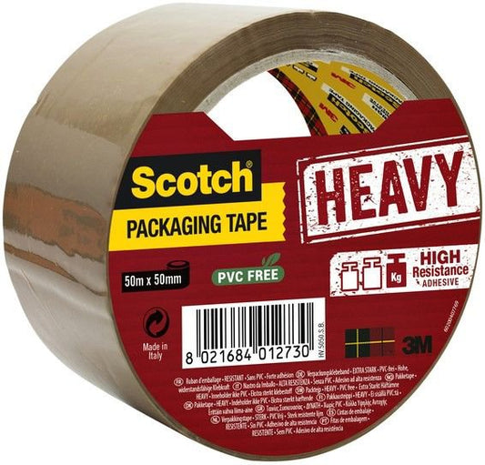Scotch Packaging Tape Heavy Brown 50mm x 50m (Pack 1) 7100094742 - NWT FM SOLUTIONS - YOUR CATERING WHOLESALER