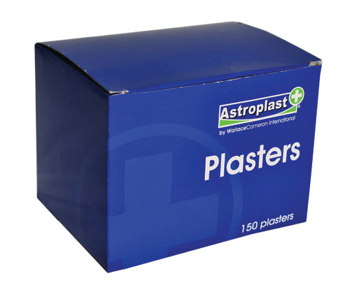 Astroplast Plasters Blue Assorted Sizes (Pack 150) - 1213001 - NWT FM SOLUTIONS - YOUR CATERING WHOLESALER
