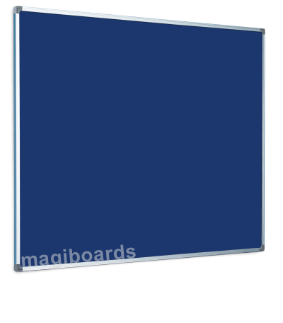 Magiboards Slim Frame Blue Felt Noticeboard Aluminium Frame 1500x1200mm - NF1AB6BLU - NWT FM SOLUTIONS - YOUR CATERING WHOLESALER