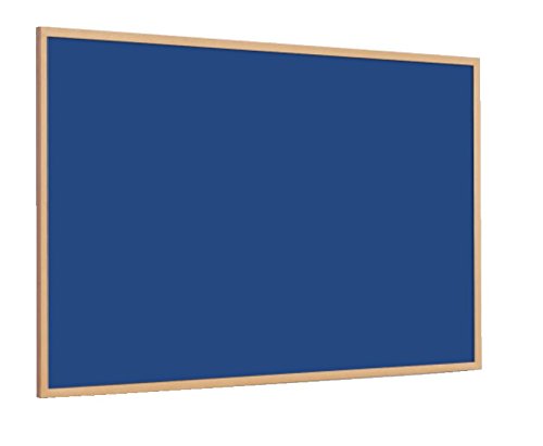 Magiboards Slim Frame Blue Felt Noticeboard Wood Frame 1500x1200mm - NF1WB6BLU - NWT FM SOLUTIONS - YOUR CATERING WHOLESALER